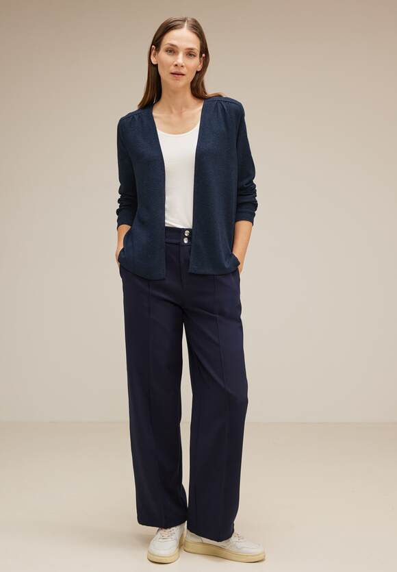 Style Offene ONE Deep - | Jacy ONE Online-Shop Shirtjacke Damen STREET Melange - Blue STREET
