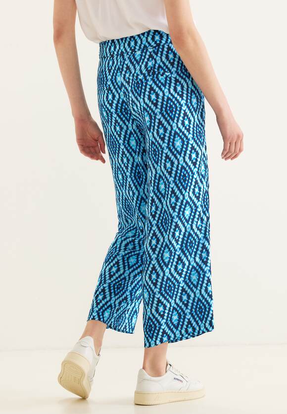 STREET Style ONE Online-Shop Splash Loose Damen Hose Print Emee Blue mit - Fit STREET ONE - |