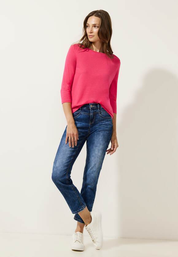 STREET ONE Softes Shirt in Unifarbe Damen - Coral Blossom | STREET ONE  Online-Shop