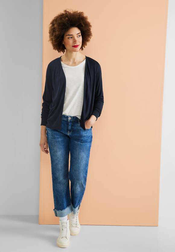 ONE STREET Deep Style | Damen STREET - Blue in - Online-Shop Unifarbe Nette ONE Shirtjacke