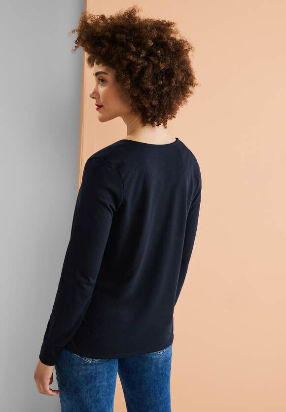 STREET ONE Shirtjacke in Unifarbe Damen - Style Nette - Deep Blue | STREET  ONE Online-Shop