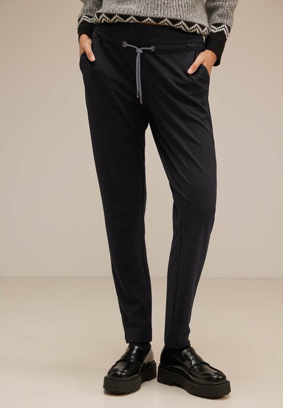STREET ONE Loose Fit Hose Style Online-Shop STREET - Lyocell ONE - | Damen Bonny in Black