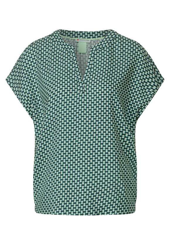 STREET Online-Shop Vintage Green Print ONE Blusenshirt mit | STREET Damen - Cool ONE