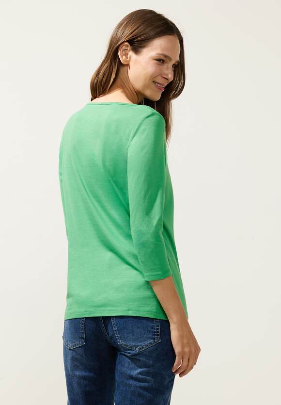 STREET ONE Softes Shirt in Unifarbe Damen - Fresh Gentle Green | STREET ONE  Online-Shop