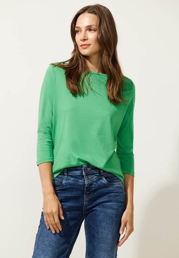 STREET ONE Damen Softes Unifarbe | Green Shirt STREET in ONE Online-Shop - Gentle Fresh