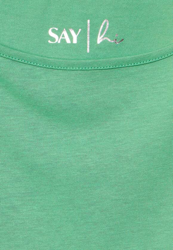 STREET ONE Softes Shirt in Unifarbe Damen - Fresh Gentle Green | STREET ONE  Online-Shop