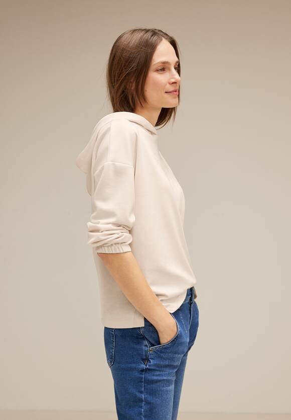 STREET ONE Shirt mit Volumenkragen Damen - Lucid White | STREET ONE  Online-Shop