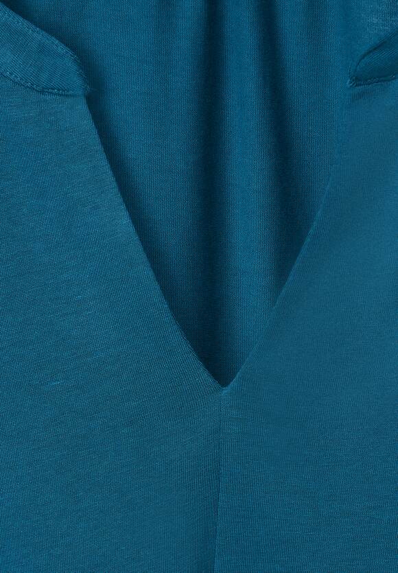 STREET ONE Jersey STREET | - Shirt Unifarbe Online-Shop ONE Splash in Damen Deep Blue