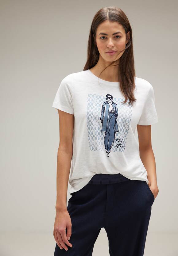 T-shirt met Lady partprint