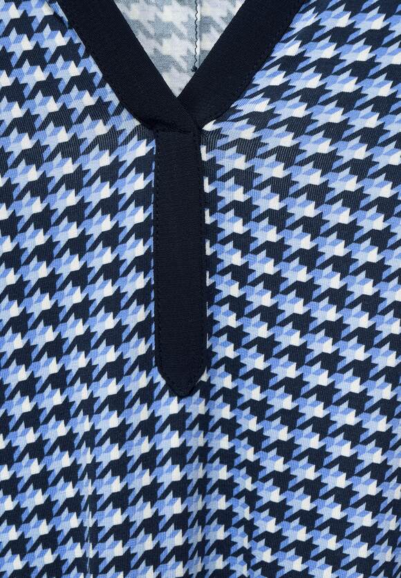 STREET ONE Printshirt im Materialmix Damen - Dazzling Blue | STREET ONE  Online-Shop