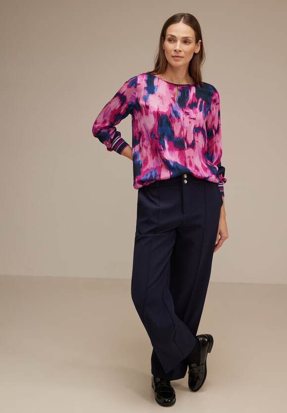 STREET Shirt ONE Damen Materialmix Online-Shop Pink | Bright im Cozy - ONE STREET