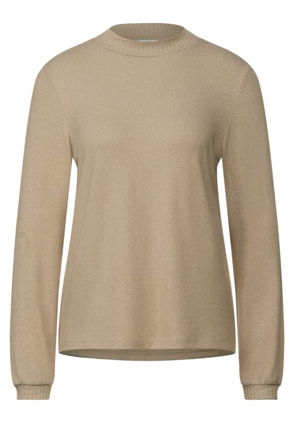 STREET ONE Softes Melange Shirt Damen - Buff Sand Melange | STREET ONE  Online-Shop