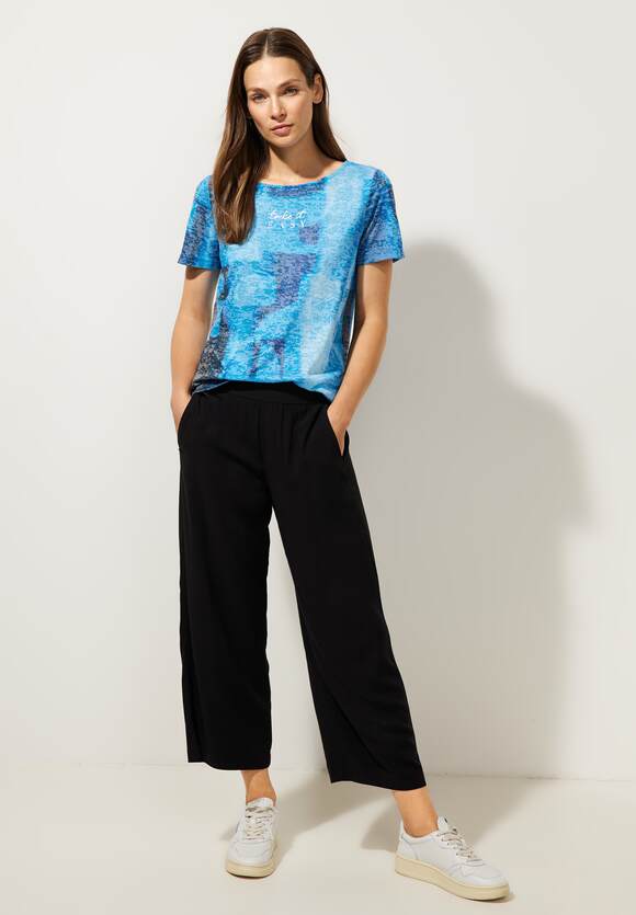 STREET ONE T-Shirt Ikat Damen mit STREET Online-Shop Print Tamed | - Berry ONE