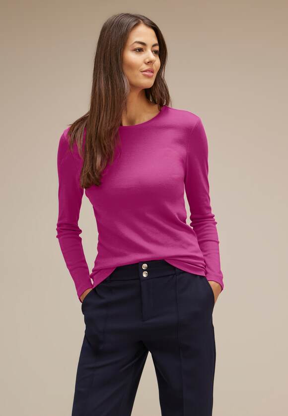 Pania STREET ONE Pure | - Soft Unifarbe ONE Damen STREET in - Online-Shop Style Shirt Lilac