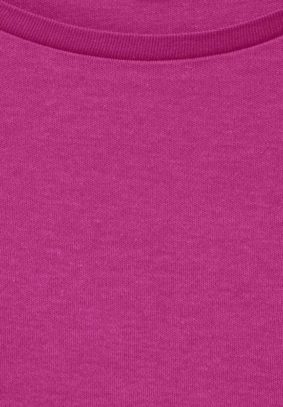 STREET ONE Basic ONE Online-Shop - Bright Pink Cozy Langarmshirt | Damen STREET