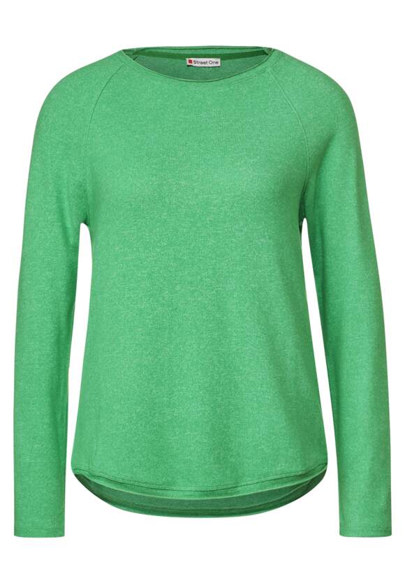 STREET ONE Green Online-Shop | Fresh STREET Softes - ONE Mina Gentle Melange Melange - Langarmshirt Style Damen
