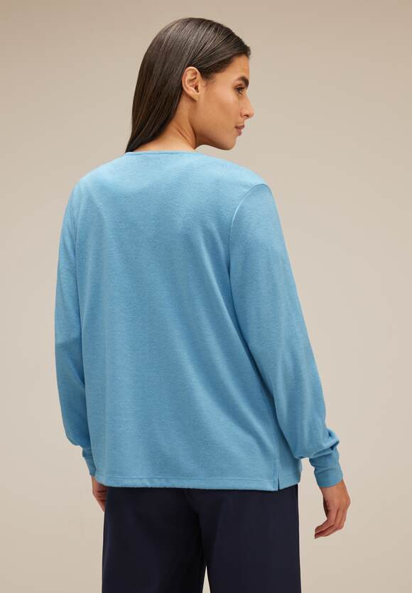 STREET ONE Offene Shirtjacke Damen Aquamarine Style | Mel. ONE - Jacy - Online-Shop Blue STREET Light