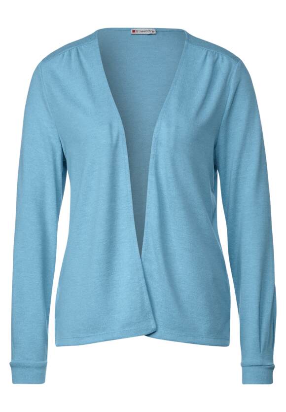 STREET ONE Offene Shirtjacke Jacy ONE Mel. - Light | STREET Damen Style Aquamarine Blue Online-Shop 