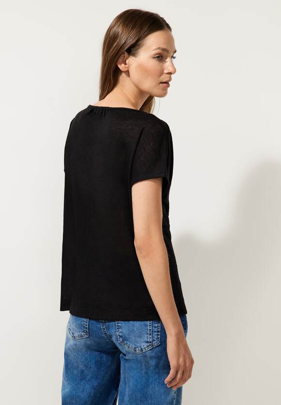 Online-Shop Damen Shirt ONE | STREET Black ONE STREET in - Leinenoptik