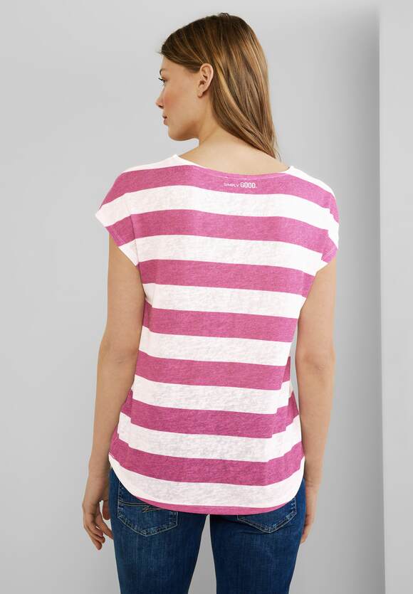 STREET ONE Shirt mit Streifenmuster Damen - Oasis Pink | STREET ONE  Online-Shop