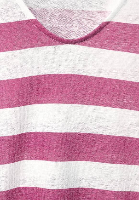 - STREET Oasis Shirt ONE Online-Shop mit ONE Damen STREET Streifenmuster Pink |