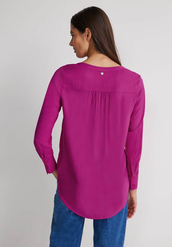 ONE Pink Damen Unifarbe Longbluse - Bamika Bright Cozy in STREET Online-Shop | - Style STREET ONE