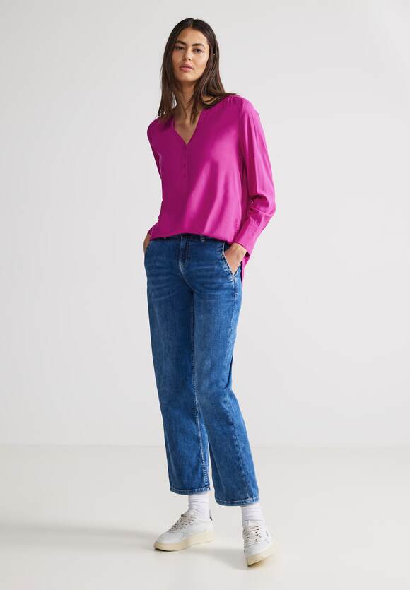 STREET ONE Longbluse in Unifarbe Damen - Style Bamika - Bright Cozy Pink | STREET  ONE Online-Shop