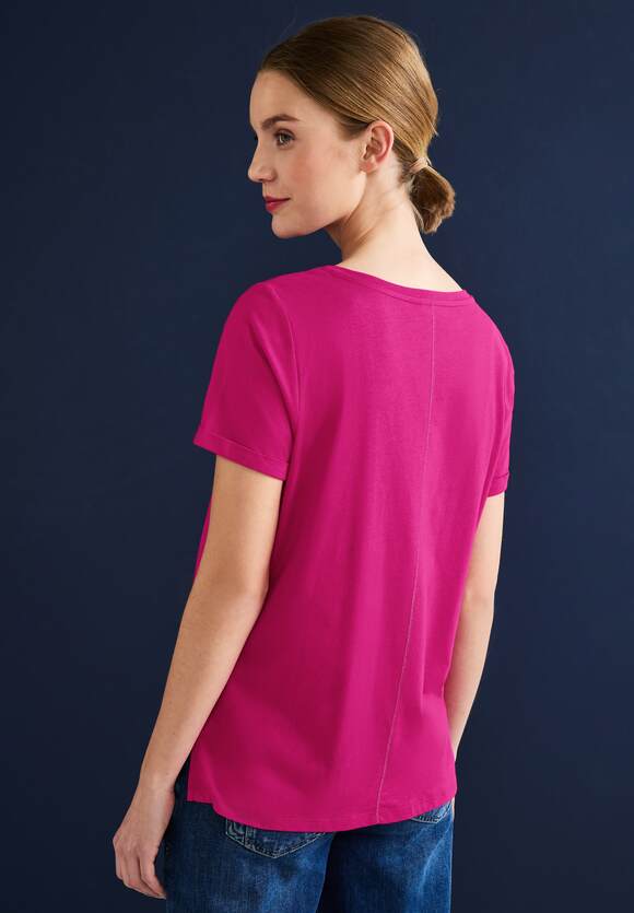 STREET ONE T-Shirt Pink Partprint mit - STREET ONE Damen Nu | Online-Shop