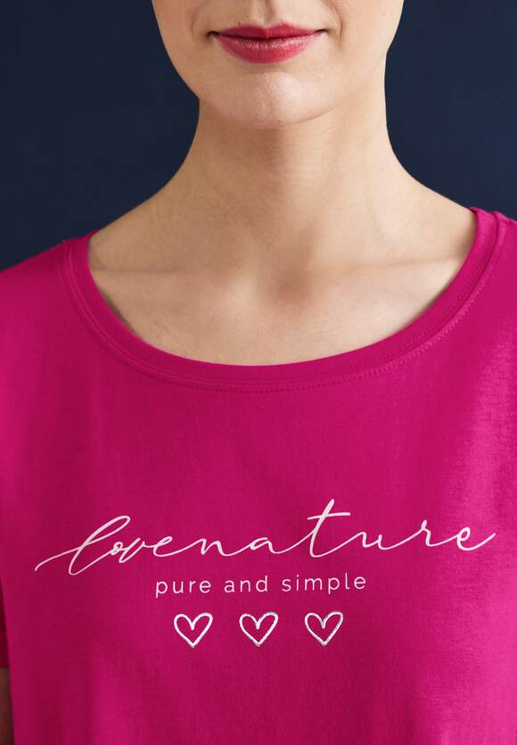 Damen ONE STREET | mit Nu STREET - Partprint T-Shirt Online-Shop Pink ONE