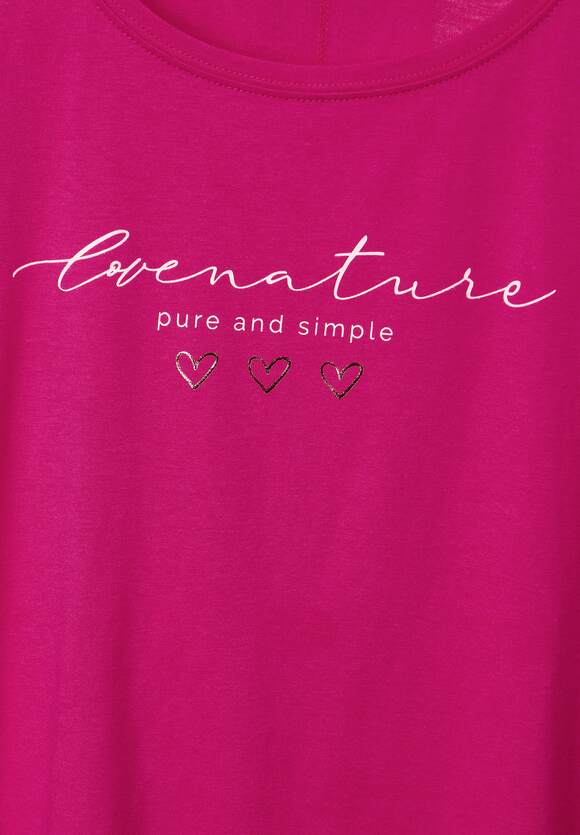 T-Shirt Nu Online-Shop ONE STREET Damen Partprint Pink mit - STREET ONE |