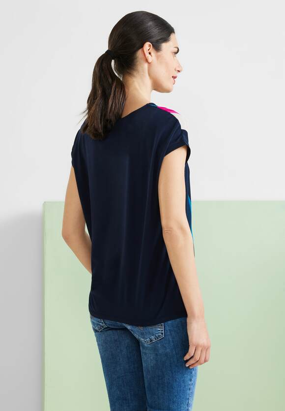 STREET ONE STREET T-Shirt | Rhombus Blue Print Deep - ONE Damen mit Online-Shop