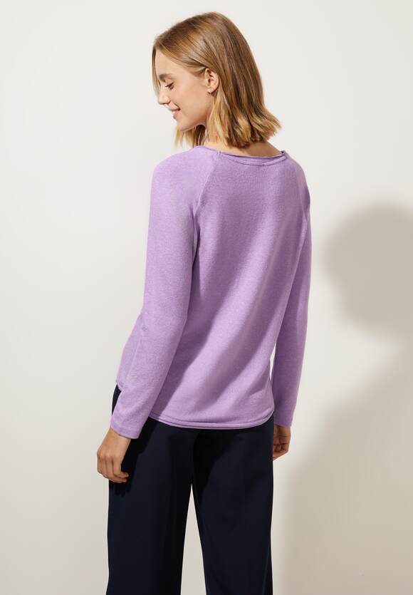 Style Lilac Softes STREET Mina Melange Damen ONE Melange Soft Online-Shop Langarmshirt STREET - Pure | - ONE