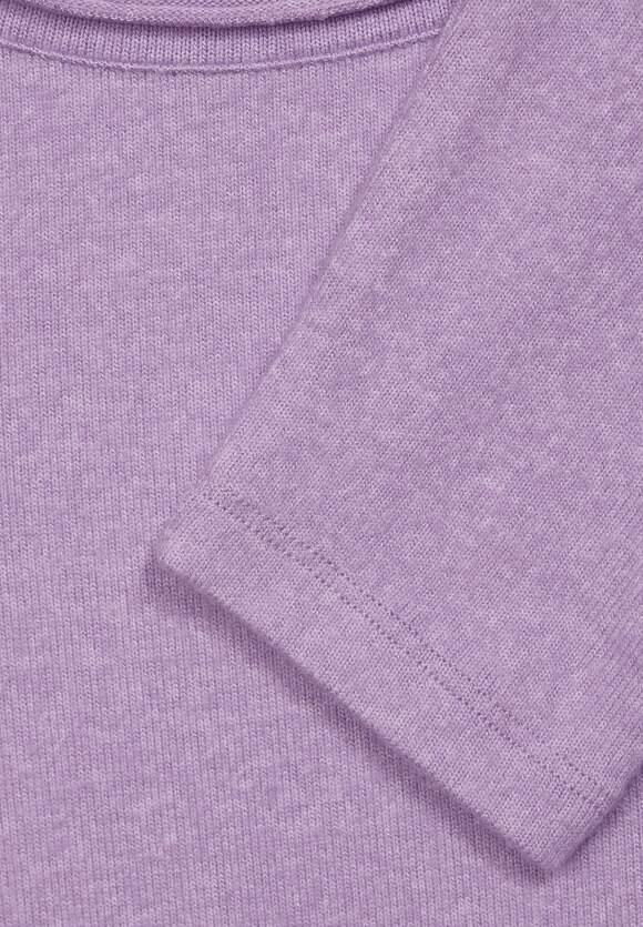 STREET ONE Melange Online-Shop Langarmshirt Pure Mina ONE Lilac - Softes - Soft | Damen Melange STREET Style