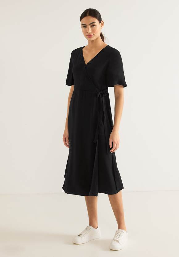 STREET ONE Jersey Kleid in Unifarbe Damen - Black | STREET ONE Online-Shop