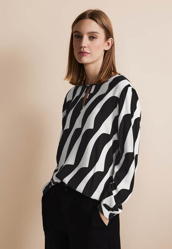 STREET ONE Unifarbe Online-Shop Style Basic Juicy - | STREET Bluse Bamika Mandarine in Damen ONE 