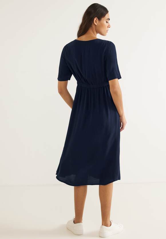 STREET ONE Kleid im Wrap Style Damen - Deep Blue | STREET ONE Online-Shop