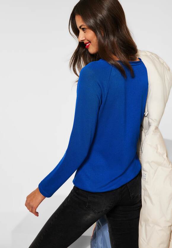 STREET ONE Softes Langarmshirt Damen - Style Mina - Strong Blue | STREET ONE  Online-Shop