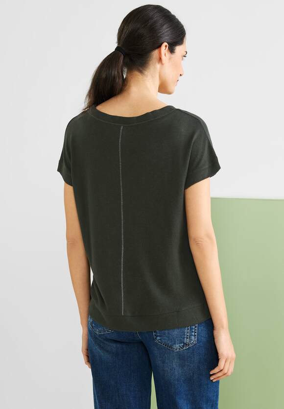 STREET ONE Shirt mit Knopfleiste Damen - Full Olive | STREET ONE Online-Shop