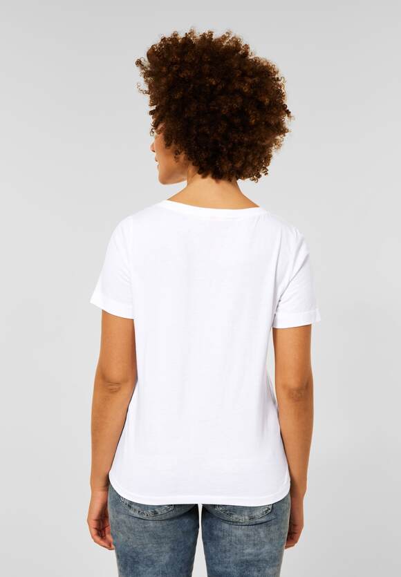 Street One Netshirt lichtgrijs transparante uitstraling Mode Shirts Netshirts 