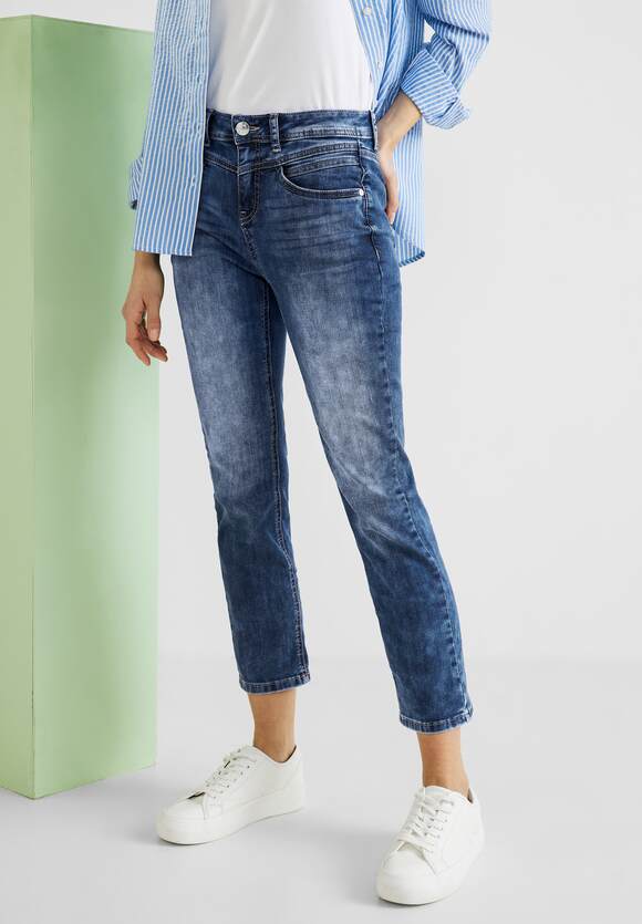 Online-Shop ONE STREET Slim - Fit Style Tilly STREET Damen Indigo - | Wash Jeans Brilliant ONE
