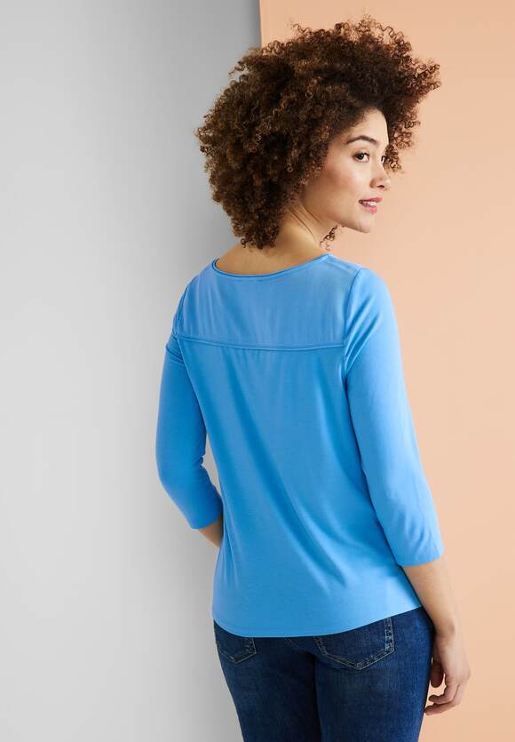 STREET ONE Shirt mit 3/4 Ärmel Damen - Style Evi - Splash Blue | STREET ONE  Online-Shop