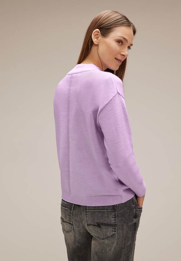 STREET ONE Stehkragen Pullover Damen STREET Lilac Soft Online-Shop | ONE - Pure Melange