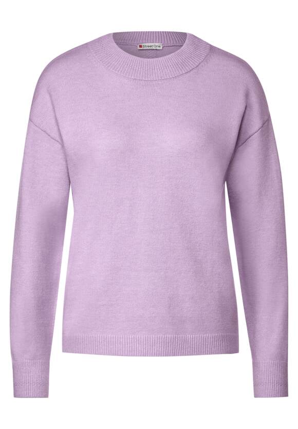 Melange - STREET Soft | Pullover Pure ONE STREET Lilac Online-Shop ONE Stehkragen Damen