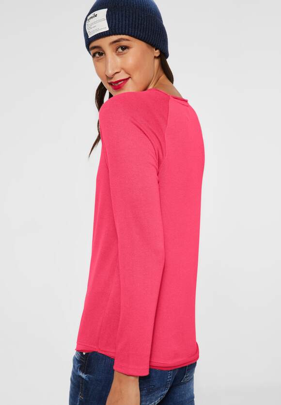 Langarmshirt ONE Style Softes STREET | Mina Coral - - Online-Shop STREET ONE Damen Showy