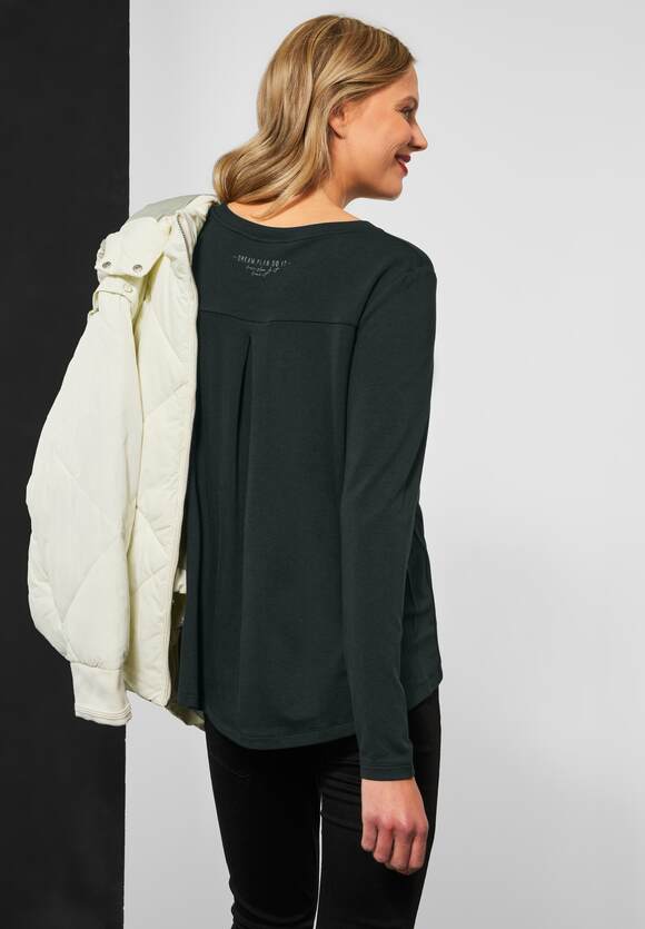 STREET ONE Softes Shirt mit Rückenfalte Damen - Deep Clary Mint | STREET ONE  Online-Shop