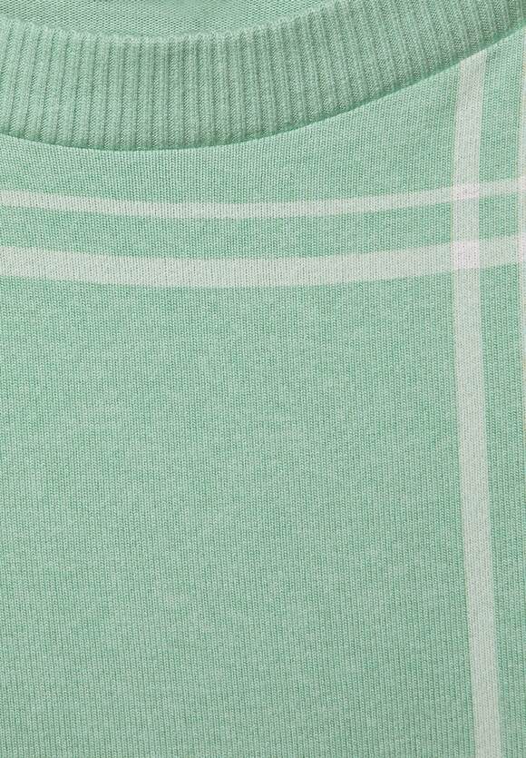 STREET ONE Shirt im Karo Print Damen - Soft Clary Mint Melange | STREET ONE  Online-Shop