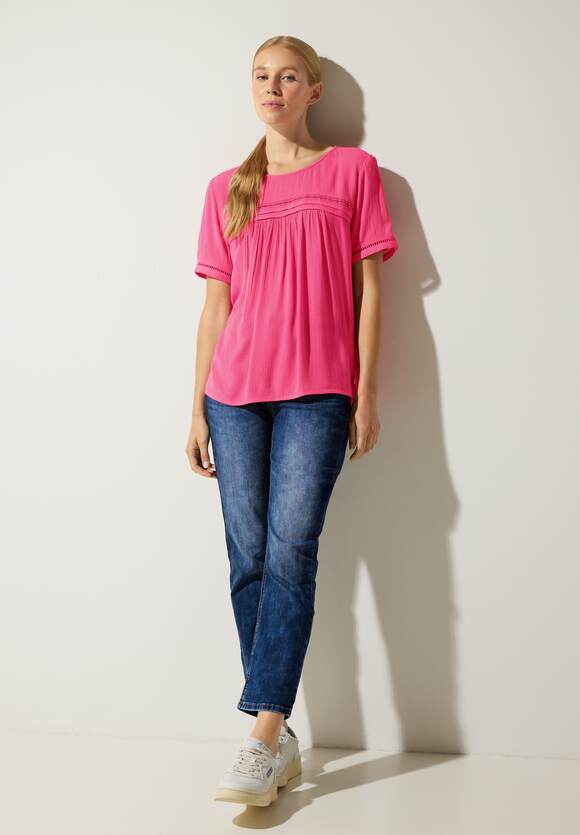ONE STREET Unifarbe Blusenshirt | ONE STREET Damen in Rose Berry - Online-Shop