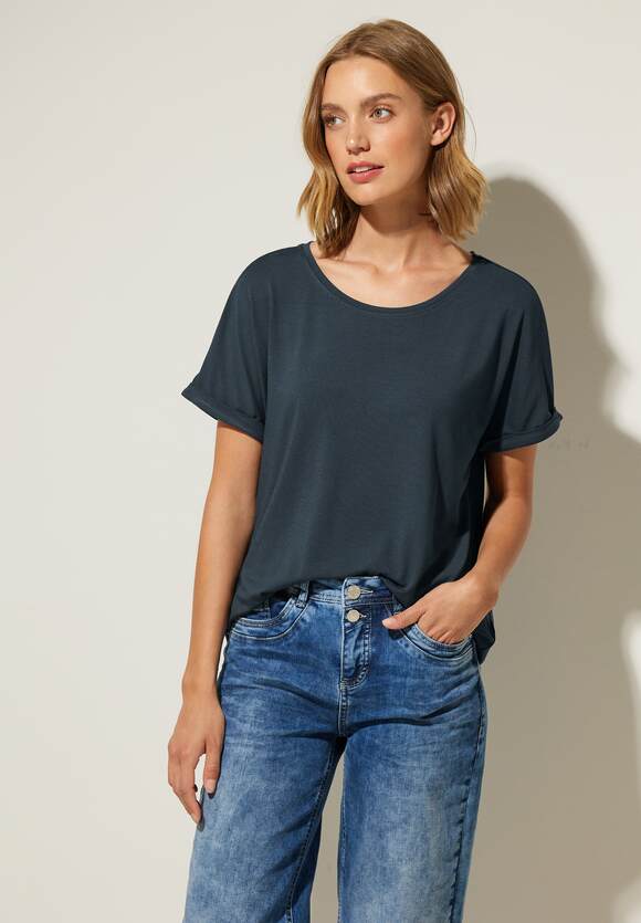 | Damen Green STREET Style Crista Cool T-Shirt - ONE Unifarbe - Vintage in Online-Shop ONE STREET
