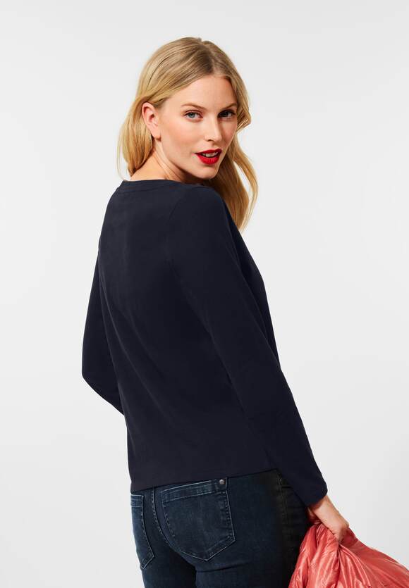 ONE Damen Unifarbe Shirt Softes | Mighty Blue ONE - STREET Online-Shop STREET in