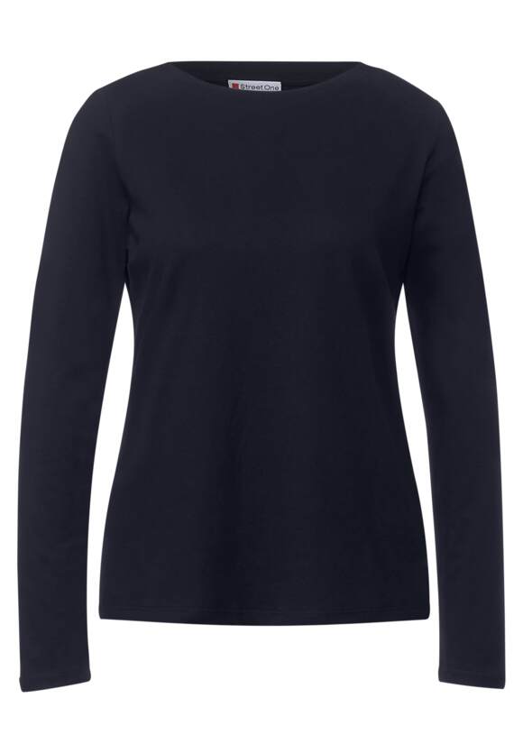 STREET ONE Softes Shirt Blue Online-Shop ONE Unifarbe in - | Mighty Damen STREET